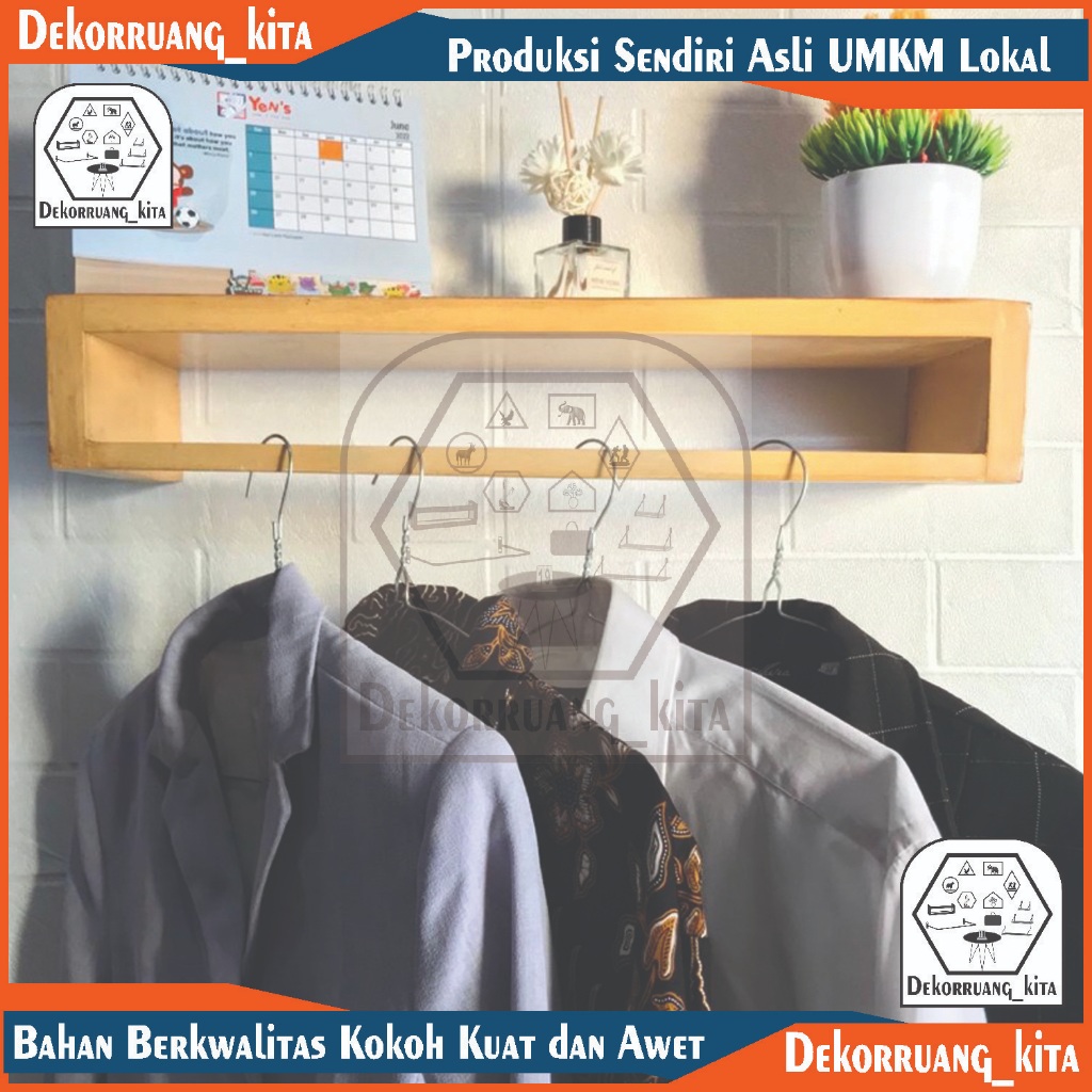 Rak Gantungan Baju Rak Dinding Gantungan Baju