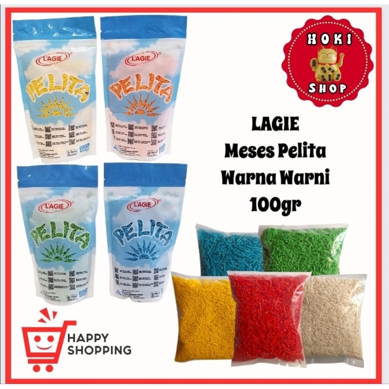 

Lagie Meses Pelita Warna Warni 100gr / Meses Coklat Warna / Pelita Meses