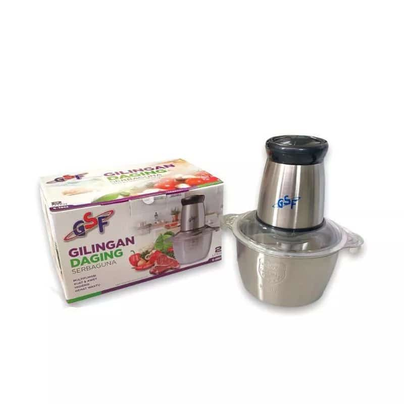 Blender Daging Stainless GSF 3802 2Liter /  Gilingan Daging Meat Chopper Serbaguna
