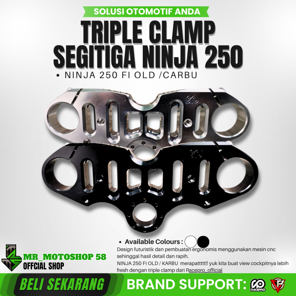 SEGITIGA ATAS STANG NINJA 250 FI OLD SEGITIGA ATAS NINJA FI OLD TRIPLE CLAMP NINJA 250FI OLD KOKPIT