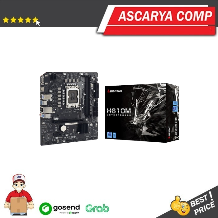 Motherboard BIOSTAR H610MH D5 (LGA1700, H610, DDR5, USB3.2, SATA3)