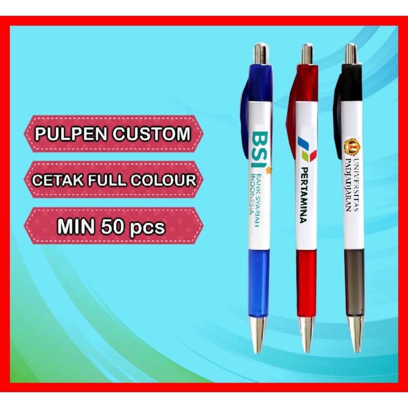 

Pulpen Custom - Pulpen Souvenir - Souvenir Pulpen - Sablon Pulpen