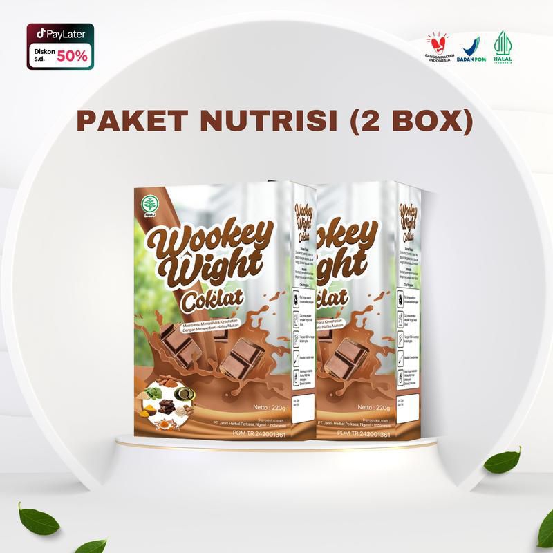 

Paket 2 Box Susu Wookey Weight Rasa Coklat - Susu Herbal Penggemuk Penambah Berat Badan BPOM Halal