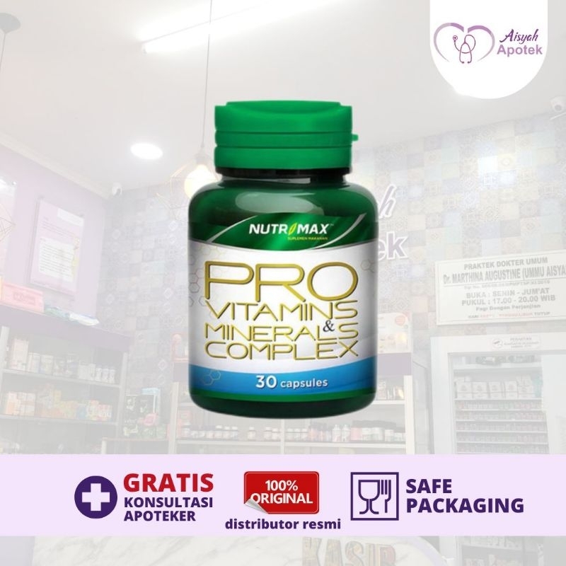nutrimax pro vitamins & mineral complex 30 kapsul