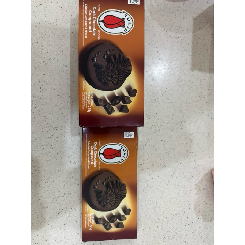 

TULIP CHOCOLATE COMPOUND 225 GR DARK CHOCOLATE BATANG MASAK