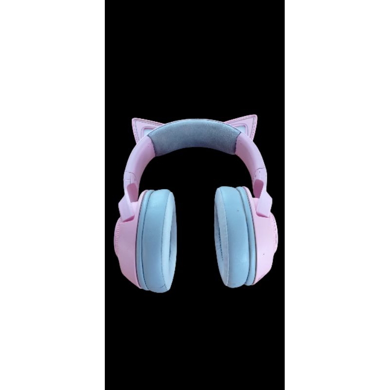 headphone gaming razer kraken kitty pink