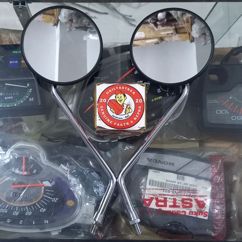 KACA SPION BULAT HONDA CG110 CG125 XL125 CB100 GL100 ORIGINAL ORI 88110-168-000