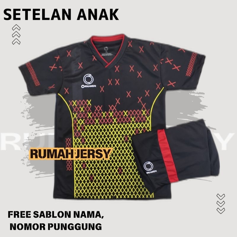 ( FREE ) SABLON NAMA+NOMOR JERSY OLAHRAGA ANAK SD/SMP JERSY SEPAK BOLA /JERSY FUTSAL /JERSY VOLLY /J