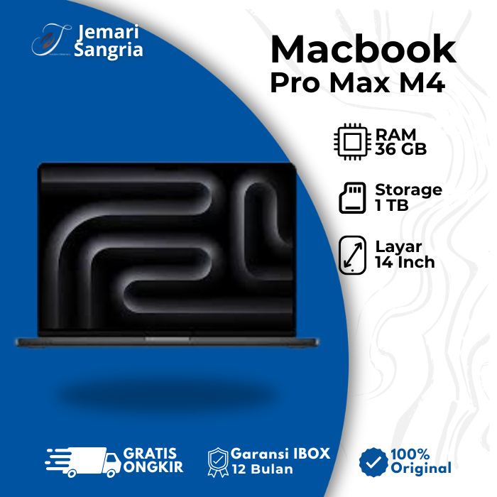 MCB Pro Max M4 - 36/1 TB - 14 inch - 2024 - Garansi Resmi iBox TAM