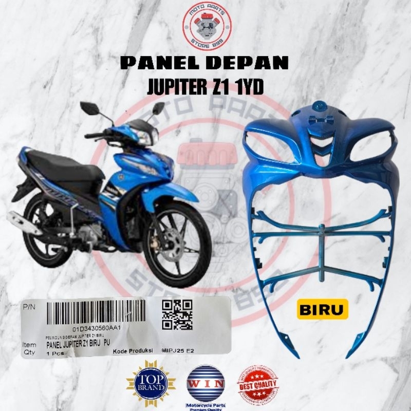 Panel Tameng Body Depan Yamaha Jupiter Z1 Injection 1YD Hitam Merah Putih Merek WIN