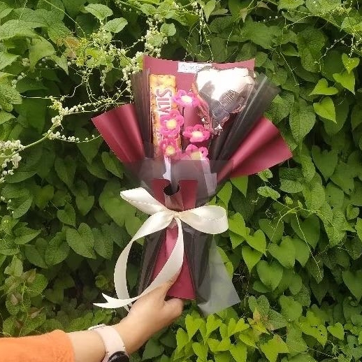 

Buket mix balon coklat bunga
