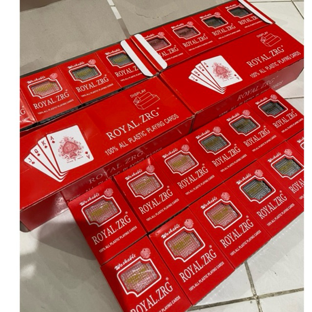 Kartu Remi Plastik Poker Plastik 1 Lusin 12 Box Kartu Remi Permainan Boardgame Bahan Plastik Free Bo