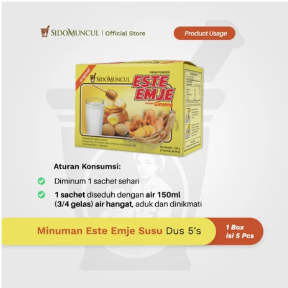 

STMJ SIDO MUNCUL Minuman Este Emje Susu isi 5 ssachet - Menghangatkan Tubuh