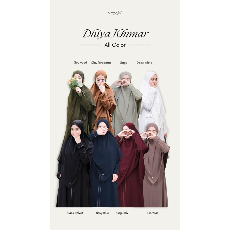 Ready, Dhiya khimar (hijab saja) by uwais hijab, original