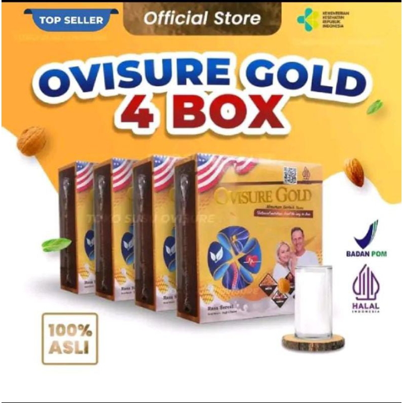 

PAKET 4BOX OVISURE GOLD SUSU ORIGINAL USA BPOM SUSU UNTUK NYERI SENDI DAN TULANG
