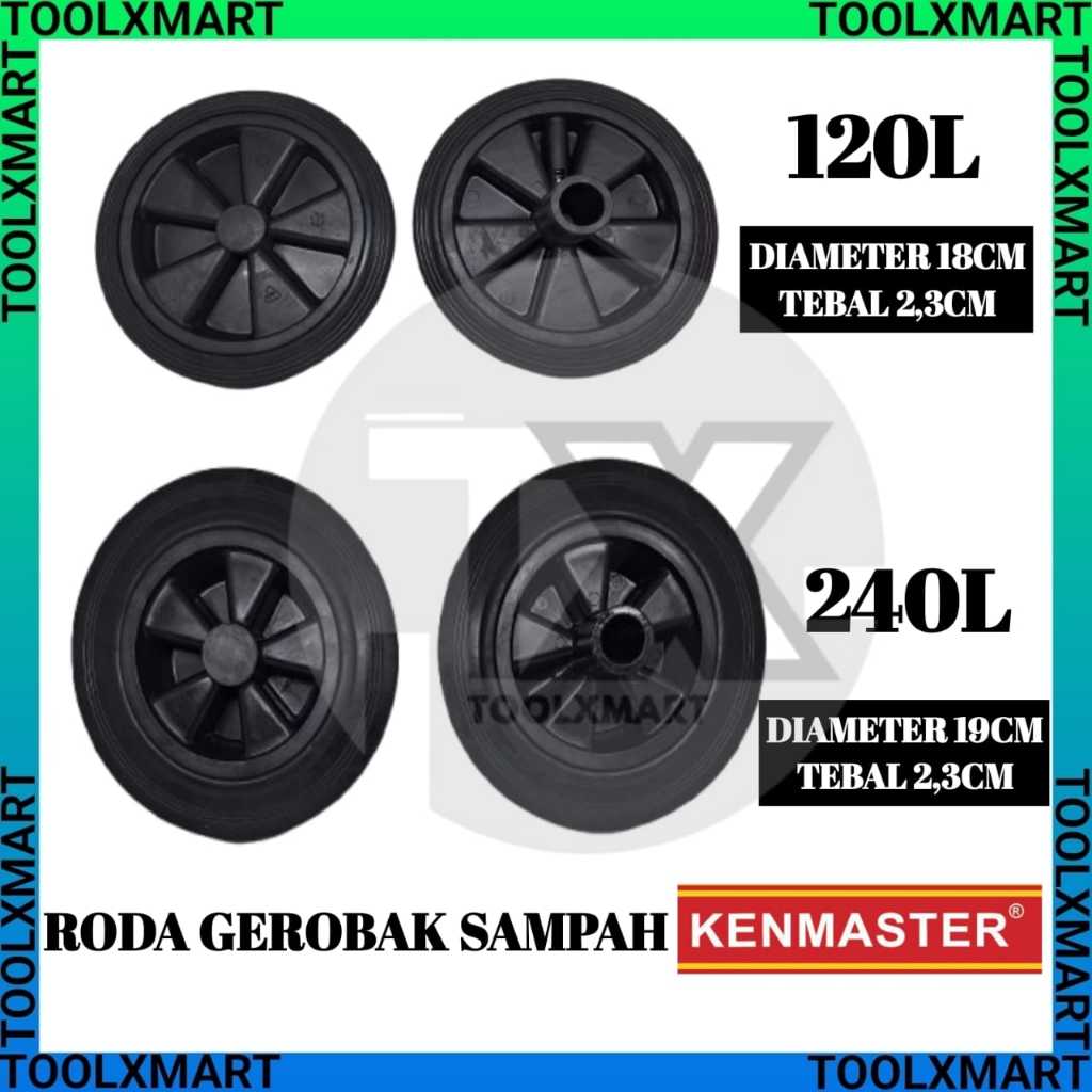 Roda Gerobak Tong Sampah 120L 240L / Roda Tempat Sampah Universal