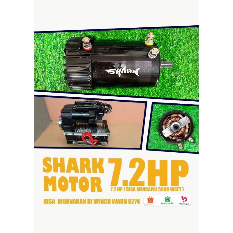 Motor dinamo shark 12 V 7.2 HP untuk winch warn model 9.5 XP