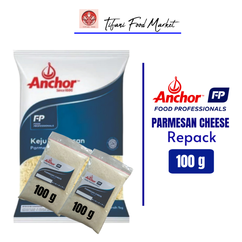 

Parmesan Cheese Anchor Repack 100g / Keju Parmesan Bubuk / Parmesan / Keju