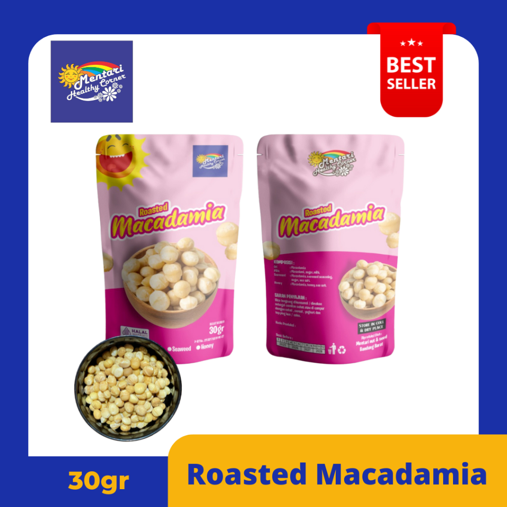 

Roasted Macadamia 30gr / Kacang Macadamia Panggang Travel Pouch 30gram