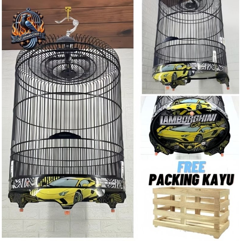 sangkar burung murai decal tebok kayu