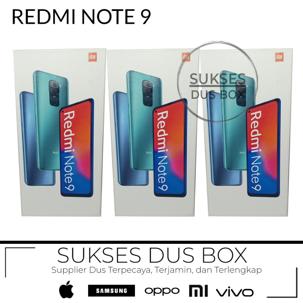 DUS BOX REDMI NOTE 9 - NOTE 9 PRO FREE STIKER & FULLSET AKSESORIS