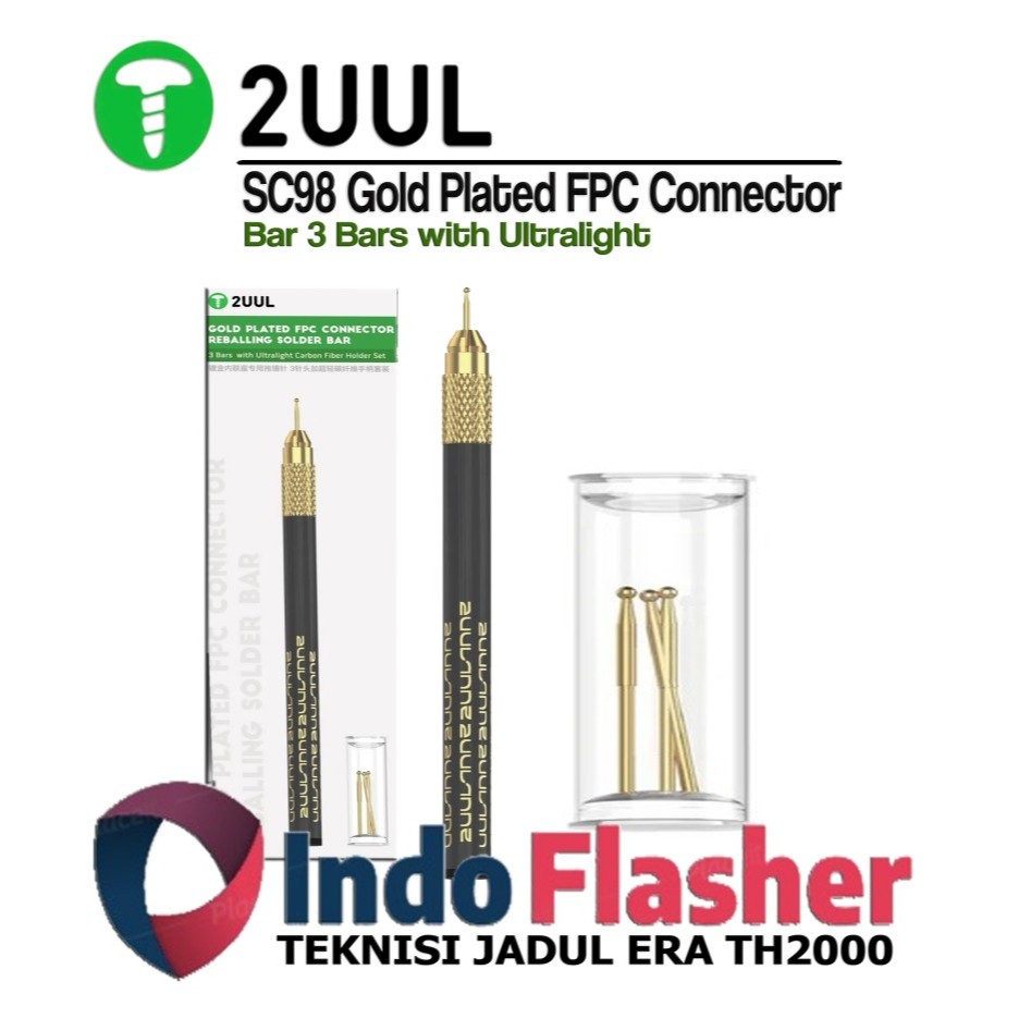 2UUL SC98 Gold Plated FPC Connector 3 Bar Set - Alat Bantu Solder