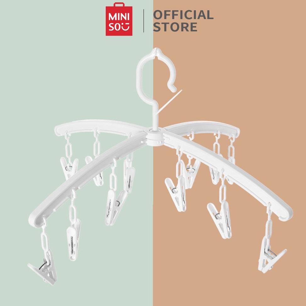 55HARGA TERMURAAH MINISO Hanger Jemuran Kaos Kaki Jemuran Baju Lipat Klip Portable