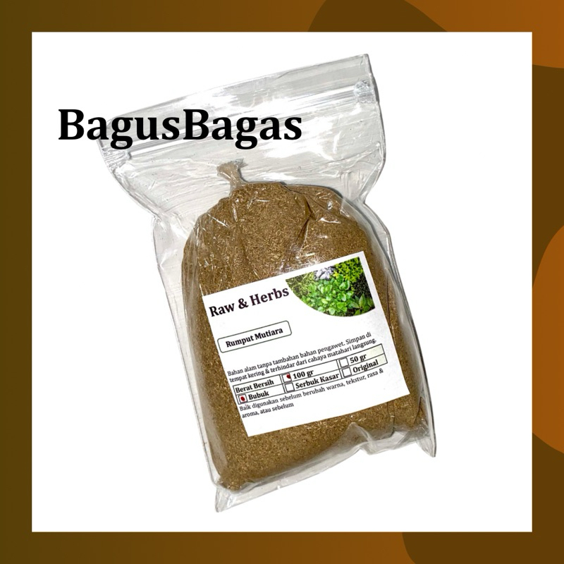 

Bubuk Rumput Mutiara 100 g Herbal Alami Obat Habis Bersalin Lahiran Nifas Demam Bagus Bagas