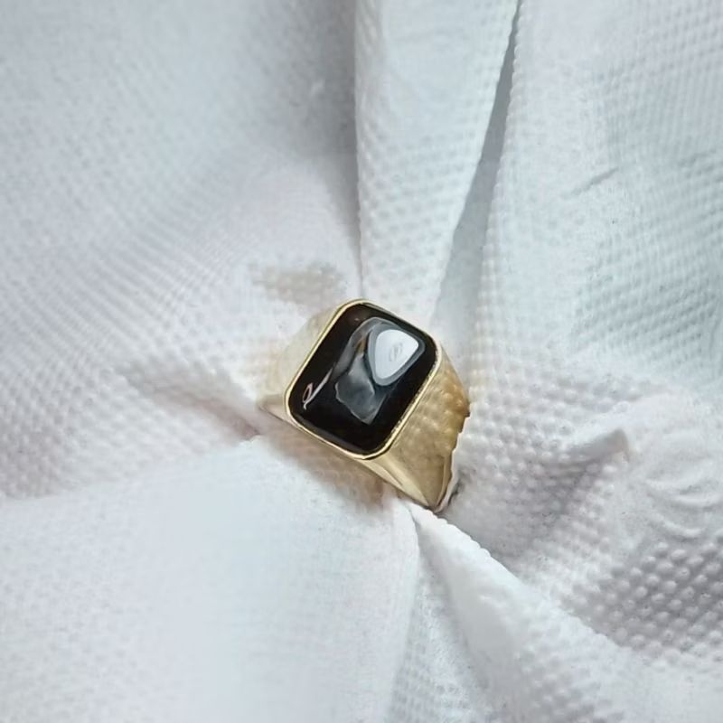 cincin batu akik Yaman wulung cibet  baturaja original stone