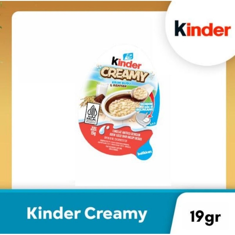 

KINDER CREAMY 19GR READY STOK
