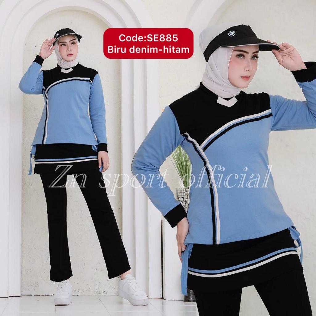 Premium Zn Sport-Baju Senam Wanita Setelan Olahraga Wanita Muslim Set Yoga Zumba