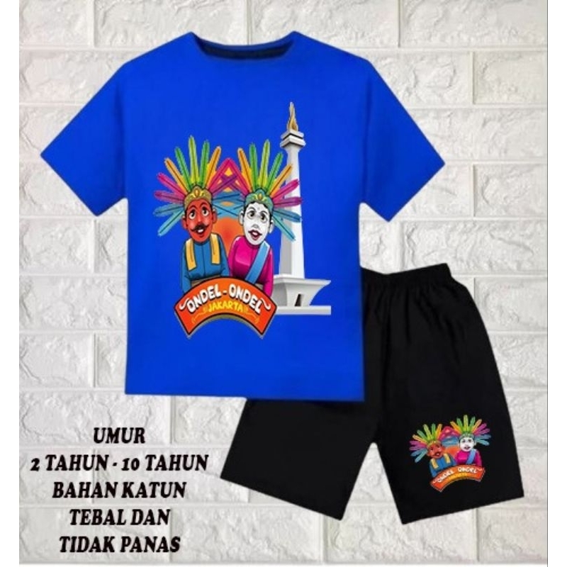 Setelan baju anak laki laki perempuan baju kaos setelan anak laki laki perempuan umur 2-10 tahun mot