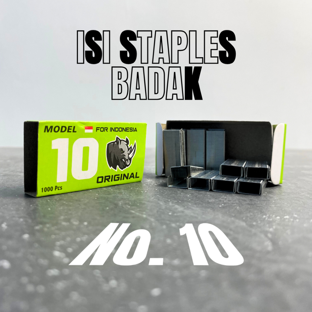 

Isi Staples / Stapler / Steples / Kacip Badak V-TRO No. 10 Isi 1000 pcs