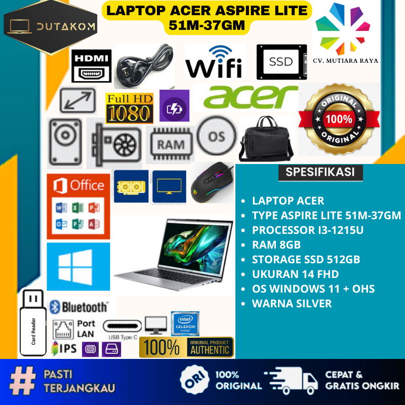 LAPTOP ACER ASPIRE LITE 51M-37GM