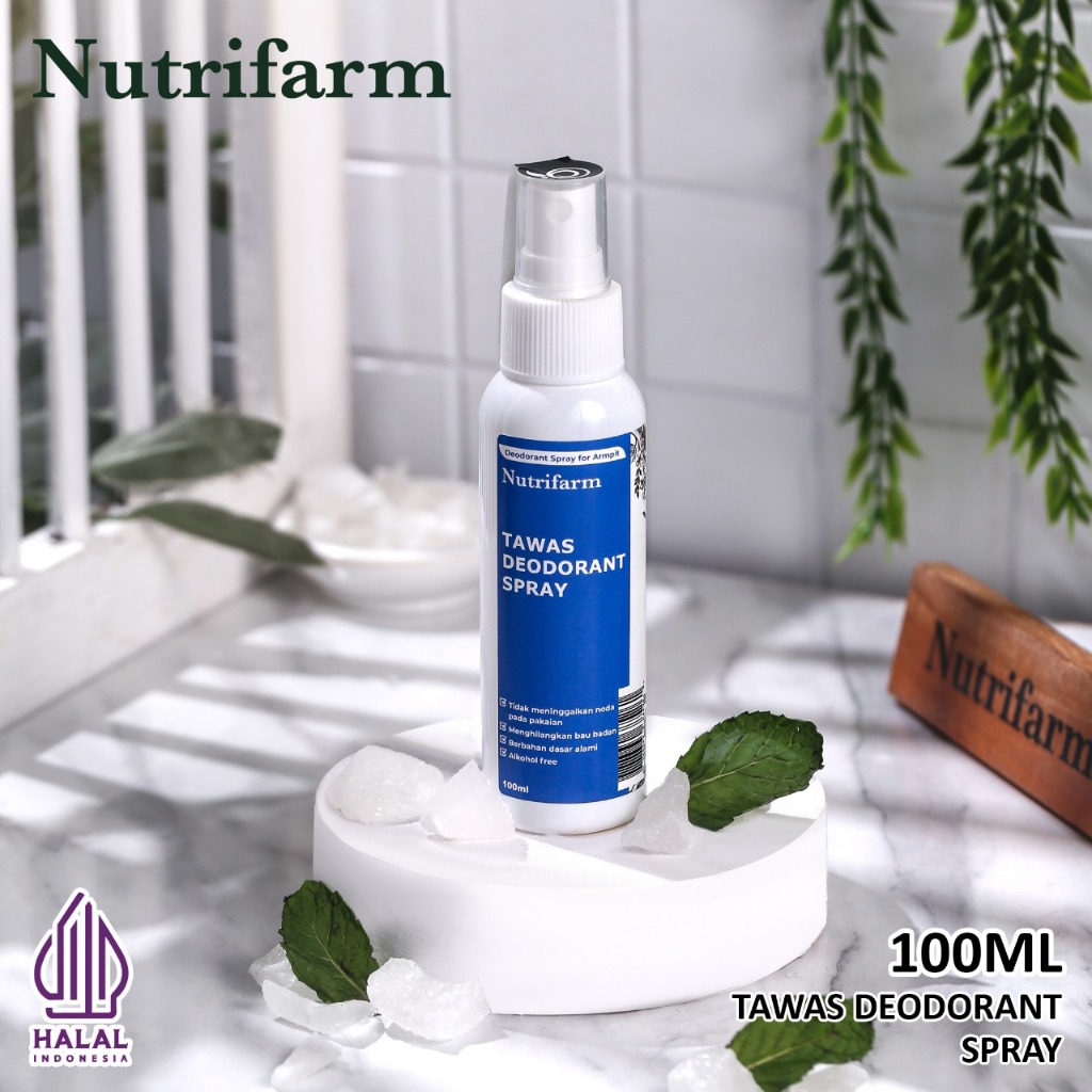 

[PREMIUM] Nutrifarm Natural Deodorant Tawas Spray 100ml / Penghilang Bau Badan Alami