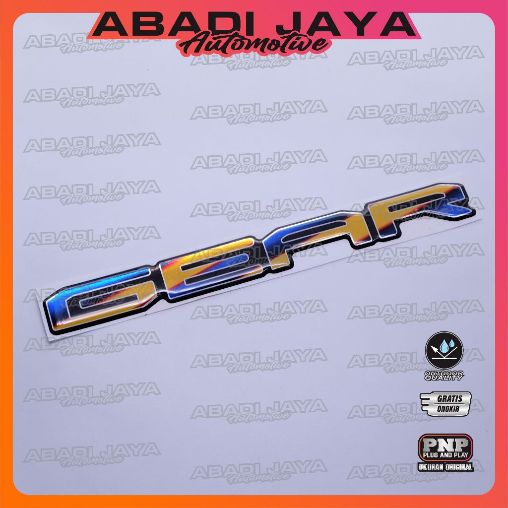 Emblem Yamaha Gear 125 / Emblem Timbul Yamaha Gear / Emblem Titanium Gear 125 / Emblem Yamaha Gear /