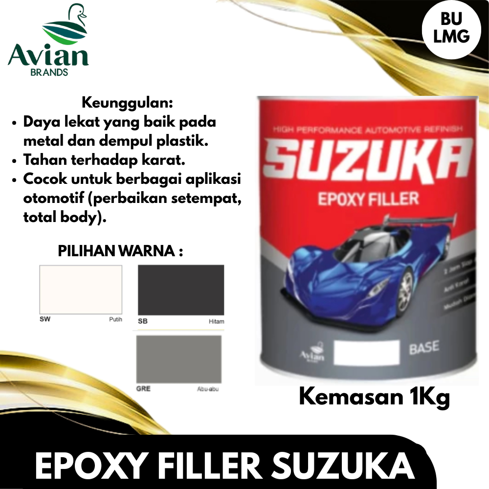 Epoxy Filler Suzuka Kemasan 1Kg (SW, Grey, SB)