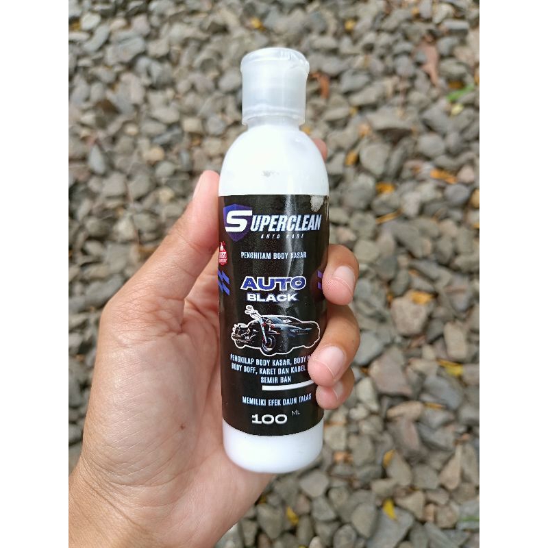 Auto Black Penghitam Body Kendaraan Free Aplikator Pad