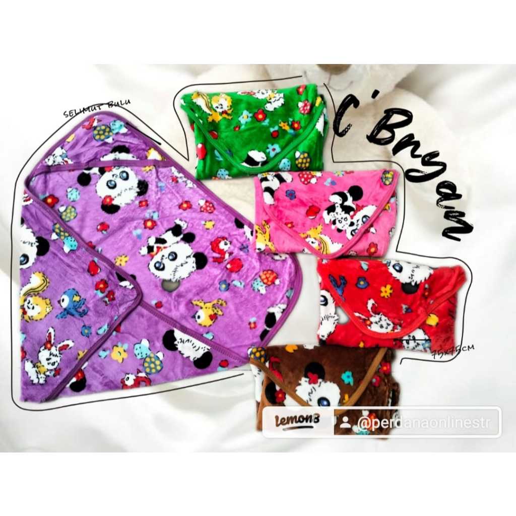 SELIMUT BULU CBRYAN 75X75CM | Selimut Bulu Bayi C'BRYAN Cotton Lembut