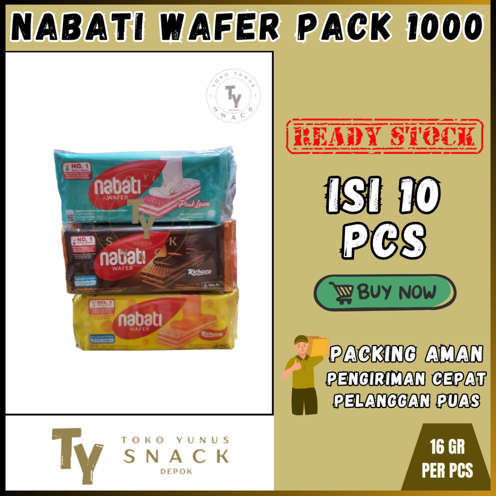 

NABATI WAFER 1000 ISI 10PCS @15GR