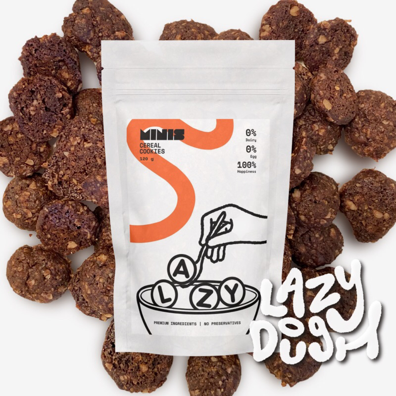 

LAZYDOUGH - Cereal Cookies Oat based - OATSY DAISY Double Chocolate 120 g/300 g - Dairy Free Egg Free Vegan Friendly Sereal Cookie