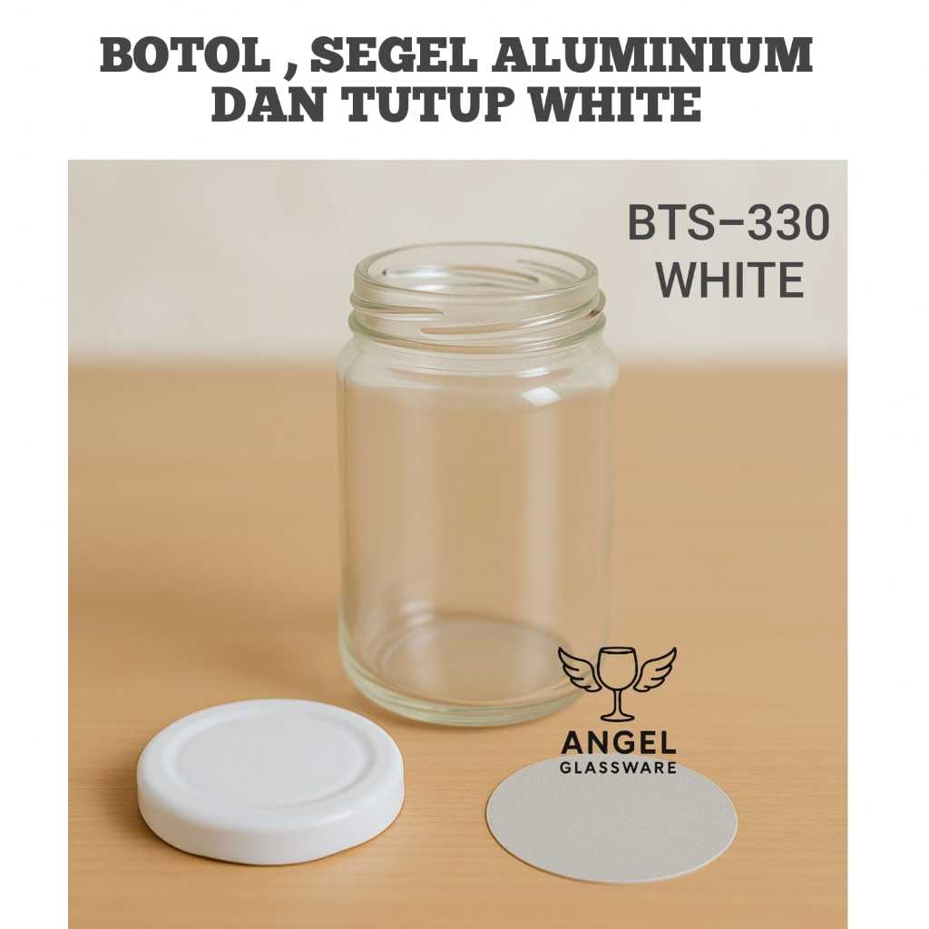 Botol Kaca Jar Silinder 330 ml | Botol Silinder 330 ml