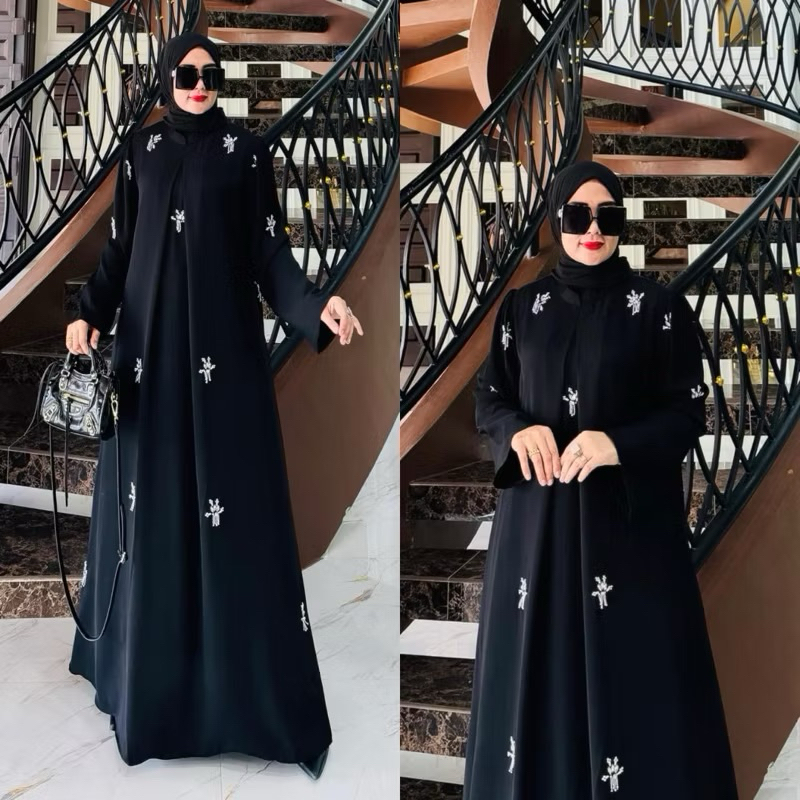 Lakuko - Abaya - Abaya payet - Abaya polos - Abaya Terbaru- Gamis polos - Gamis Polos Payet