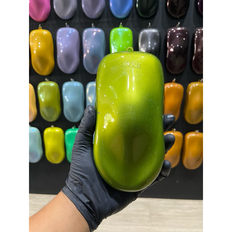 GREEN CAPE METALIK 8682 K AIKKA . CAT PU WARNA HIJAU METALIK MOTOR MOBIL