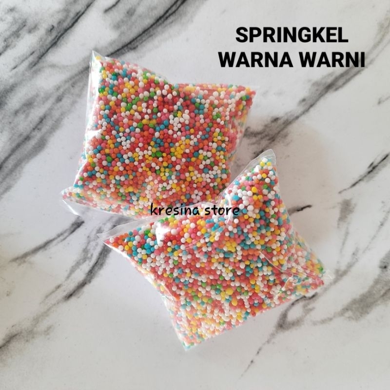 

Springkle 50 Gram Warna Warni hiasan dekorasi Kue springkel