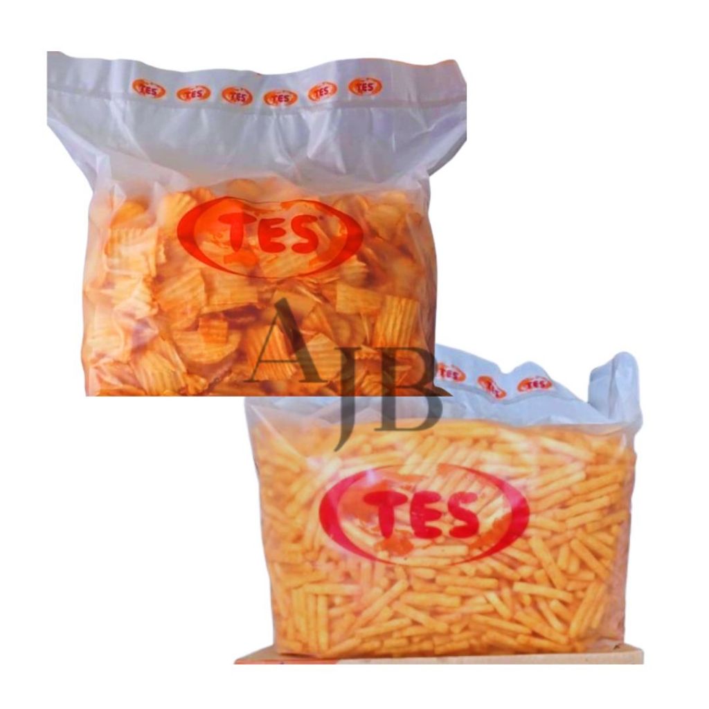 

1 BUNGKUS - Keripik Singkong Rasa Sambal Balado 2,5 kg & Stik Rasa Sambal Balado 2 kg MERK TES