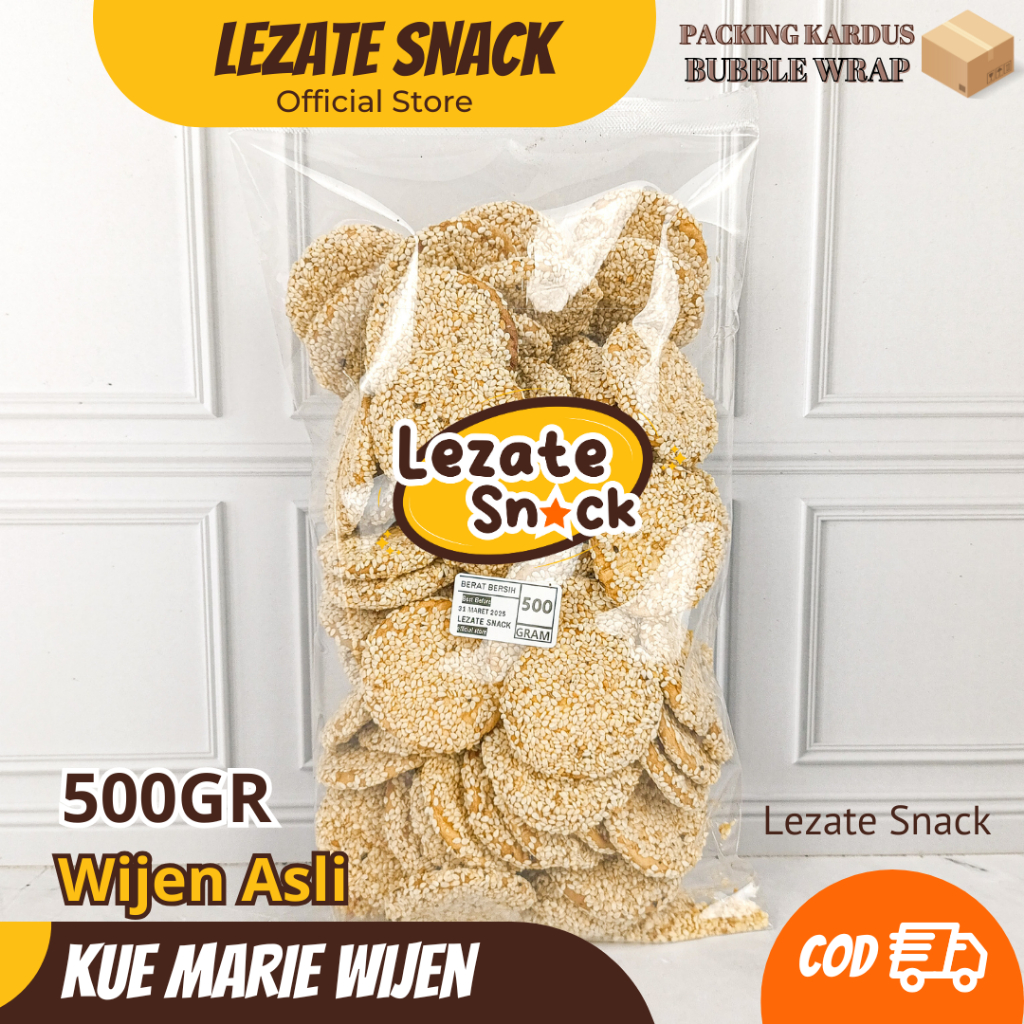 

Biskuit Marie Wijen 1KG Biji Murah Renyah Manis Kue Jadul / Roti Kue Kering Mari Wijen Jadoel Enak WAP SHOP