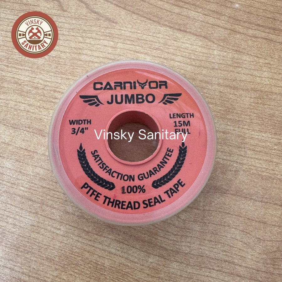 Seal Tape JUMBO / Seal Tape Besar 3/4 Inch 15 Meter / Isolasi Pipa Jumbo