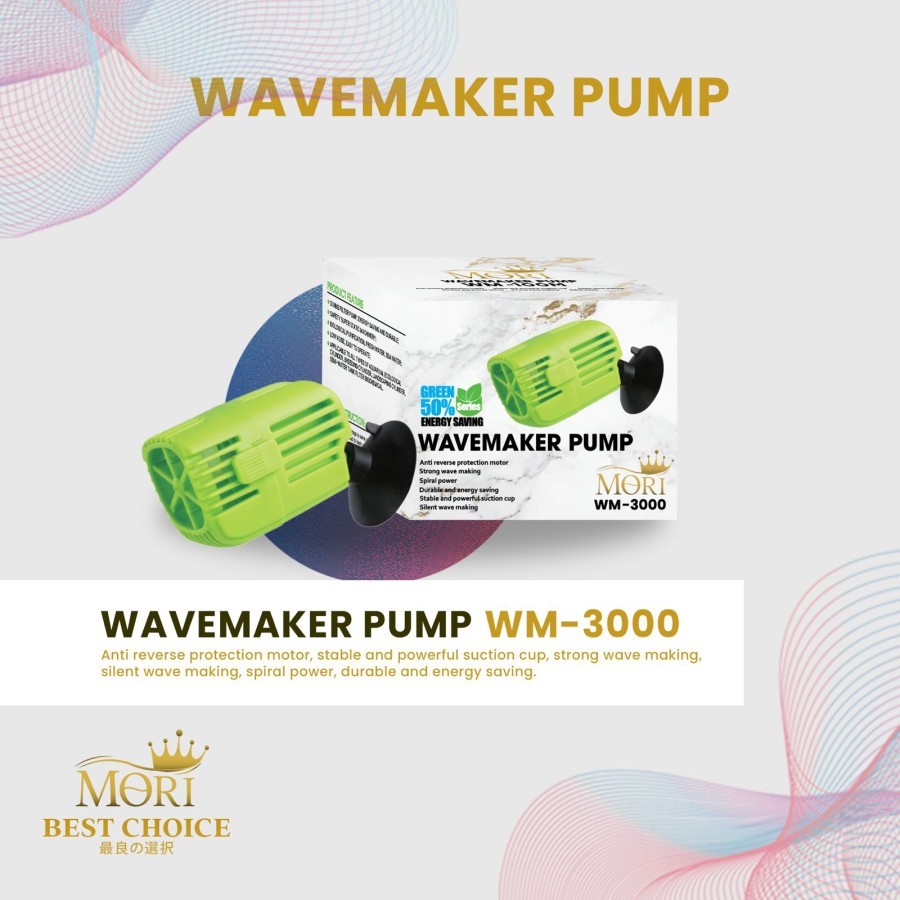 Wave maker pembuat gelombang aquarium mini Mori AAWM-3000