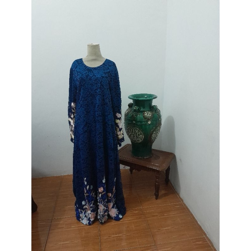 gamis brokat-gamis pesta brokat-gaun pesta-gaun brokat navy- limited edition